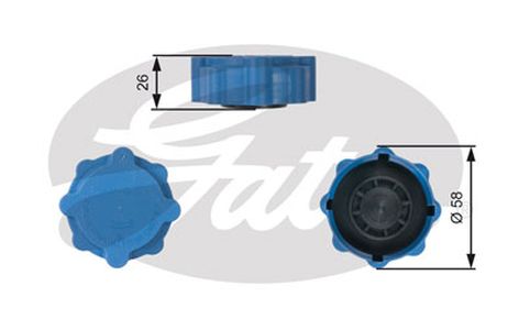 фото Gates RC214 Крышка расширительного бачка системы охлаждения Gates RC214 Крышка расширительного бачка системы охлаждения