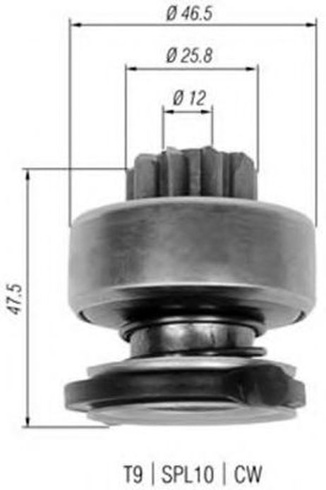 фото Magneti Marelli 940113020329 Бендикс стартера Magneti Marelli 940113020329 Бендикс стартера