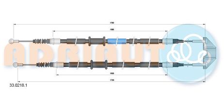 Adriauto 33.0218.1 Трос стояночного тормоза