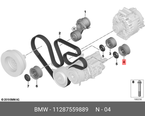 фото BMW 11 28 7 559 889 Промежуточная шестерня BMW 11 28 7 559 889 Промежуточная шестерня