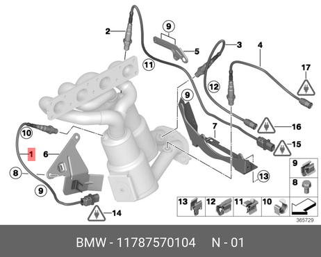 фото BMW 11 78 7 570 104 Датчик кислородный BMW 11 78 7 570 104 Датчик кислородный