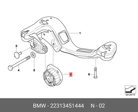 фото BMW 22 31 3 451 444 Подушка коробки передач BMW 22 31 3 451 444 Подушка коробки передач