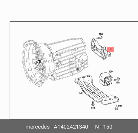 фото Mercedes A1402421340 Опора кпп Mercedes A1402421340 Опора кпп