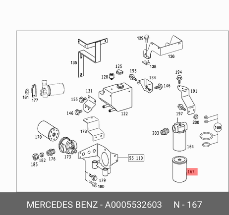 фото Mercedes A0005532603 Фильтр масляный Mercedes A0005532603 Фильтр масляный