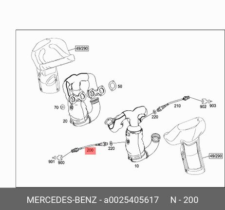 фото Mercedes A0025405617 Датчик Mercedes A0025405617 Датчик