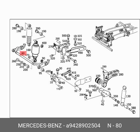 фото Mercedes A9428902504 Стабилизатор подвески Mercedes A9428902504 Стабилизатор подвески