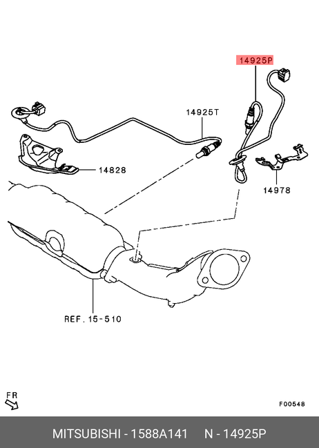 фото Mitsubishi 1588A141 Датчик кислородный Mitsubishi 1588A141 Датчик кислородный