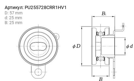 Koyo PU255728CRR1HV1 Ролик натяжной ремня ГРМ