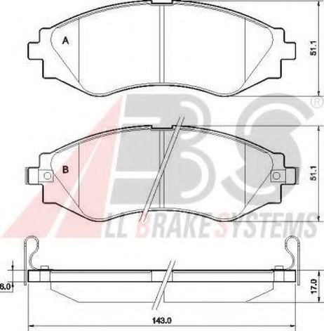 фото ABS 37526 Колодки тормозные дисковые | перед | ABS 37526 Колодки тормозные дисковые | перед |