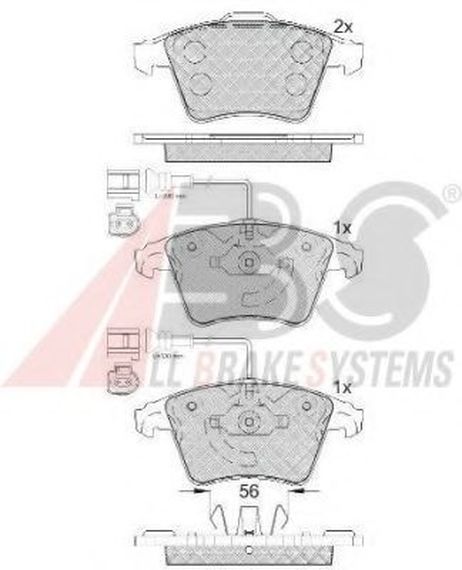 фото ABS 37482 Колодки тормозные дисковые | перед | ABS 37482 Колодки тормозные дисковые | перед |