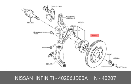 фото Nissan 40206-JD00A Диск тормозной | перед прав/лев | Nissan 40206-JD00A Диск тормозной | перед прав/лев |