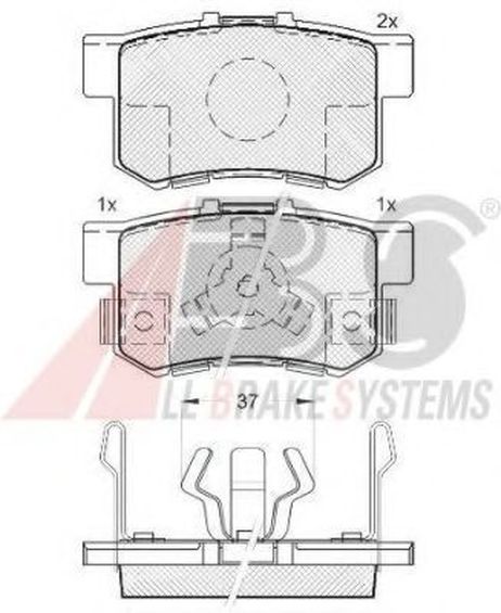 фото ABS 37510 Колодки тормозные дисковые | зад | ABS 37510 Колодки тормозные дисковые | зад |