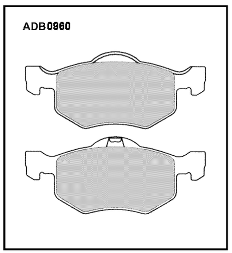 фото Allied Nippon ADB0960 Колодки тормозные дисковые | перед | Allied Nippon ADB0960 Колодки тормозные дисковые | перед |