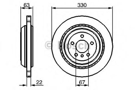 Bosch 0 986 479 285 Диск тормозной | зад |