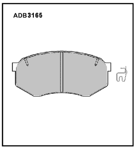 фото Allied Nippon ADB3165 Колодки тормозные дисковые | перед | Allied Nippon ADB3165 Колодки тормозные дисковые | перед |