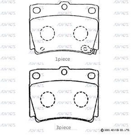 ADVICS D2N022 Дисковые тормозные колодки
