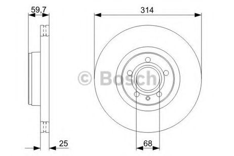 фото Bosch 0 986 479 301 Диск тормозной | перед | Bosch 0 986 479 301 Диск тормозной | перед |