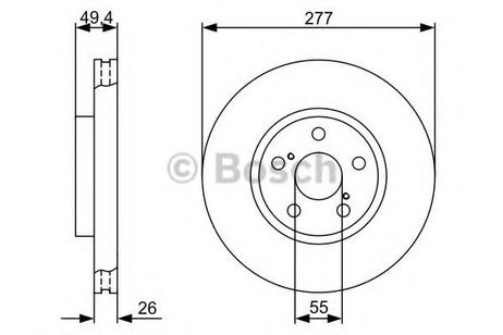 фото Bosch 0 986 479 340 Диск тормозной | перед | Bosch 0 986 479 340 Диск тормозной | перед |