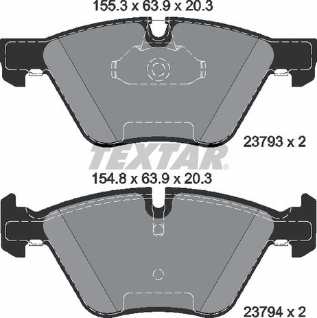 фото Textar 2379301 Колодки тормозные дисковые с противошумной пластиной Q+ | перед | Textar 2379301 Колодки тормозные дисковые с противошумной пластиной Q+ | перед |
