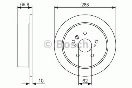 фото Bosch 0 986 479 614 Диск тормозной | зад | Bosch 0 986 479 614 Диск тормозной | зад |