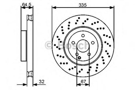 фото Bosch 0 986 479 413 Диск тормозной | перед | Bosch 0 986 479 413 Диск тормозной | перед |