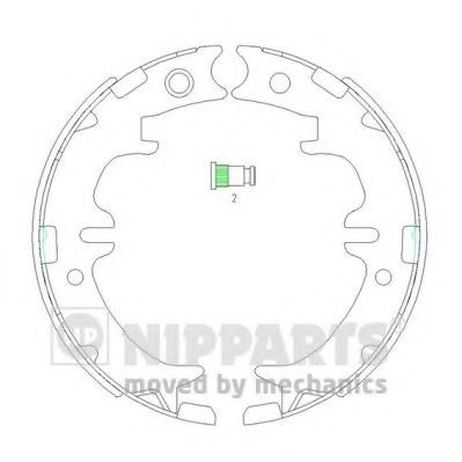 фото Nipparts N3502083 Колодки тормозные барабанные Nipparts N3502083 Колодки тормозные барабанные