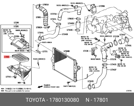 фото Toyota 17801-30080 Фильтр воздушный Toyota 17801-30080 Фильтр воздушный