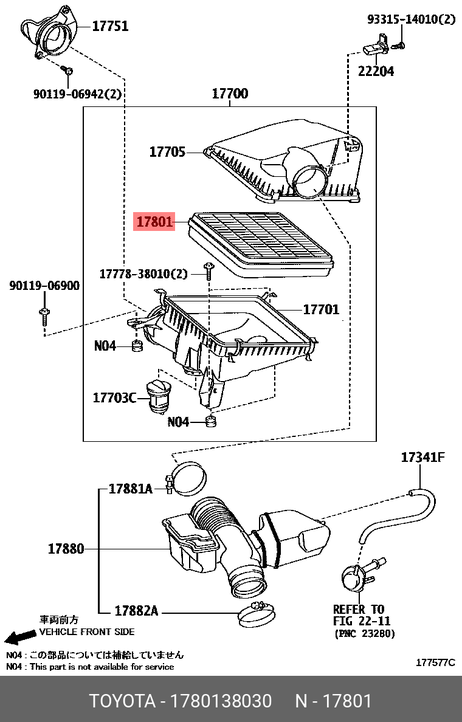 фото Toyota 17801-38030 Фильтр воздушный Toyota 17801-38030 Фильтр воздушный