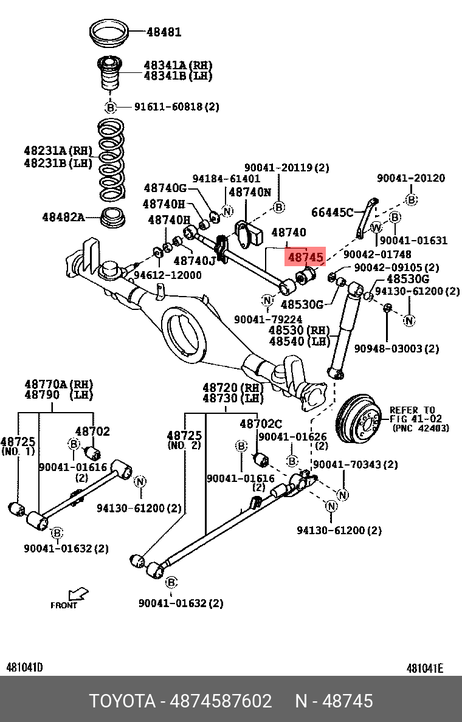 фото Toyota 48745-87602 Сайлентблок рычага подвески | зад лев | Toyota 48745-87602 Сайлентблок рычага подвески | зад лев |