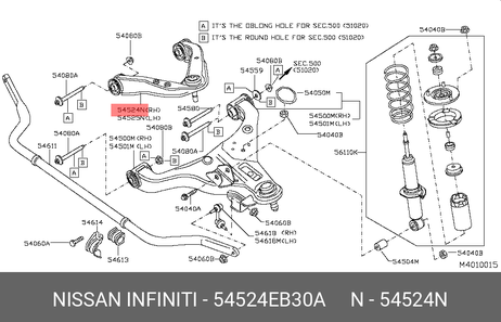 фото Nissan 54524-EB30A Рычаг подвески | перед прав | Nissan 54524-EB30A Рычаг подвески | перед прав |