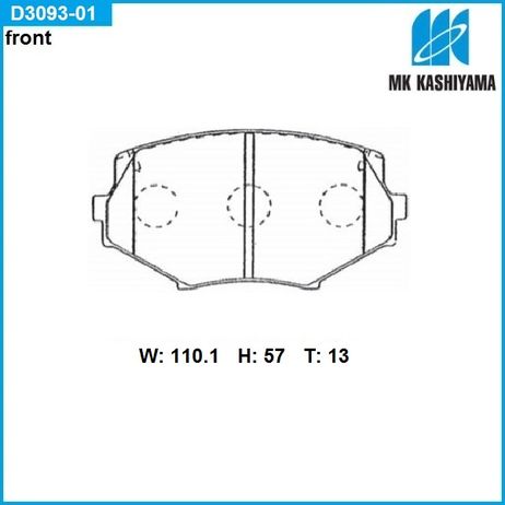 фото Kashiyama D3093-01 Колодки тормозные дисковые Kashiyama D3093-01 Колодки тормозные дисковые