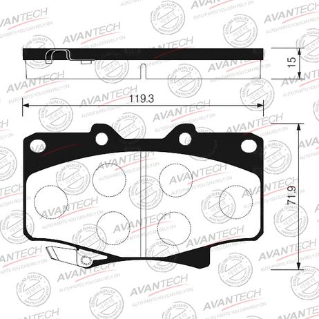 фото AVANTECH AV415 Колодки тормозные дисковые AVANTECH AV415 Колодки тормозные дисковые