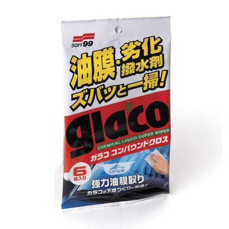 фото SOFT99 04063 Салфетки очищающие для стекла - Glaco Glass Compound Sheet (6 шт) SOFT99 04063 Салфетки очищающие для стекла - Glaco Glass Compound Sheet (6 шт)