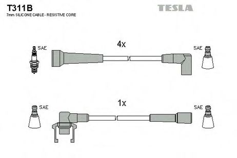 фото Tesla T311B Комплект высоковольтных проводов Tesla T311B Комплект высоковольтных проводов