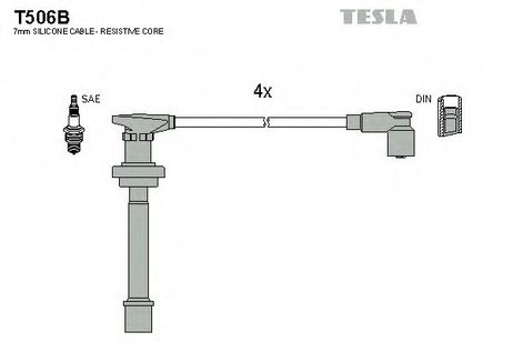 фото Tesla T506B Комплект высоковольтных проводов Tesla T506B Комплект высоковольтных проводов