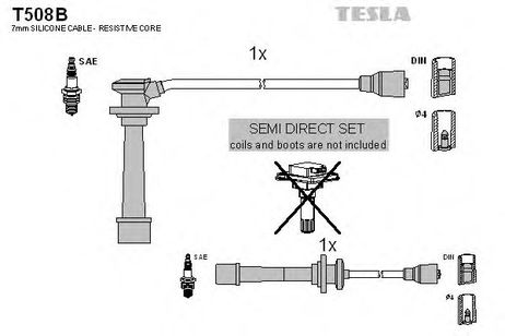фото Tesla T508B Комплект высоковольтных проводов Tesla T508B Комплект высоковольтных проводов