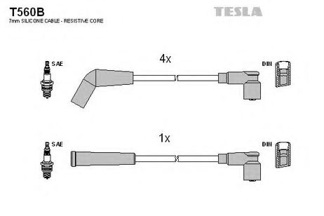 фото Tesla T560B Комплект высоковольтных проводов Tesla T560B Комплект высоковольтных проводов
