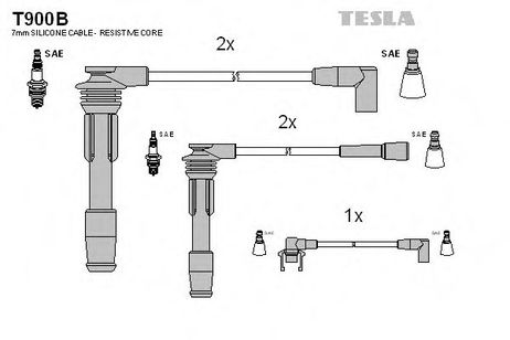 фото Tesla T900B Комплект высоковольтных проводов Tesla T900B Комплект высоковольтных проводов