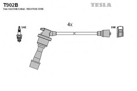 фото Tesla T902B Комплект высоковольтных проводов Tesla T902B Комплект высоковольтных проводов