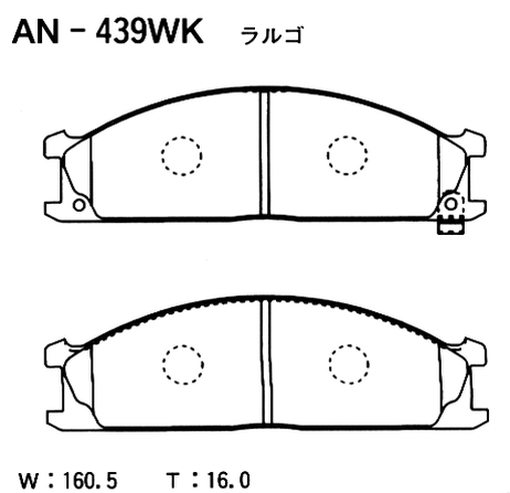 фото Akebono AN-439WK Колодки тормозные дисковые | перед | Akebono AN-439WK Колодки тормозные дисковые | перед |