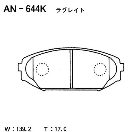 фото Akebono AN-644K Колодки тормозные дисковые Akebono AN-644K Колодки тормозные дисковые
