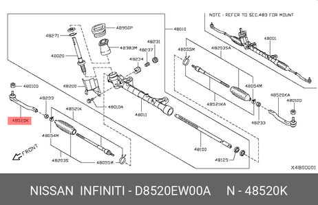 фото Nissan D8520EW00A Наконечник рулевой тяги | перед прав | Nissan D8520EW00A Наконечник рулевой тяги | перед прав |