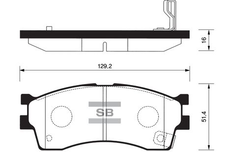фото Sangsin SP1113 Колодки тормозные перед KIA RIO 00-05 Sangsin SP1113 Колодки тормозные перед KIA RIO 00-05