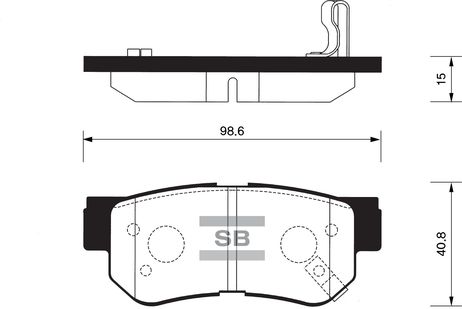 Sangsin SP1117 Колодки тормозные дисковые