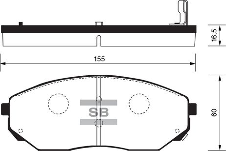 фото Sangsin SP1153 Колодки тормозные перед KIA sorento 02- Sangsin SP1153 Колодки тормозные перед KIA sorento 02-
