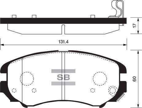 фото Sangsin SP1155 Колодки тормозные передние Sangsin SP1155 Колодки тормозные передние