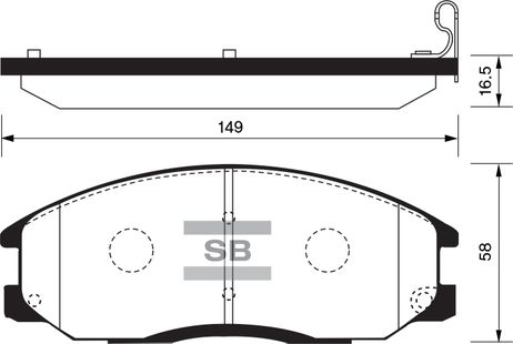 фото Sangsin SP1157 Колодки тормозные перед ssangyong actyon 05-11/ kyron 05-/ rexton 01- Sangsin SP1157 Колодки тормозные перед ssangyong actyon 05-11/ kyron 05-/ rexton 01-