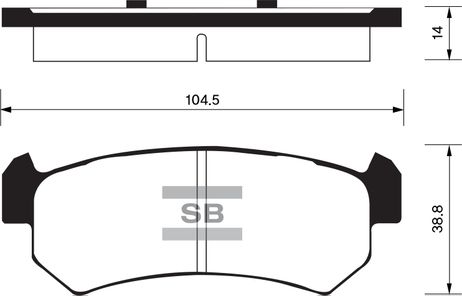 фото Sangsin SP1160 Колодка дискового тормоза (задняя) (с пластиной) Sangsin SP1160 Колодка дискового тормоза (задняя) (с пластиной)