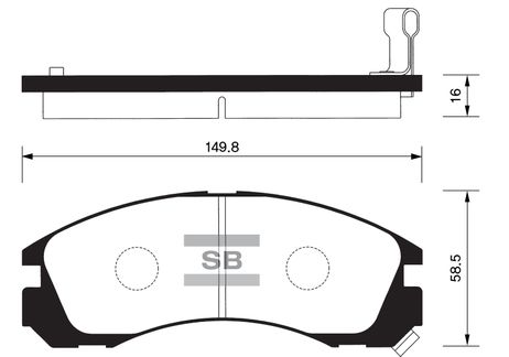 Sangsin SP1068 Колодки тормозные передние