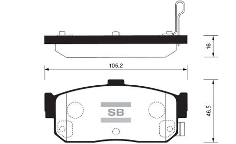 фото Sangsin SP1107R Колодки тормозные дисковые Sangsin SP1107R Колодки тормозные дисковые